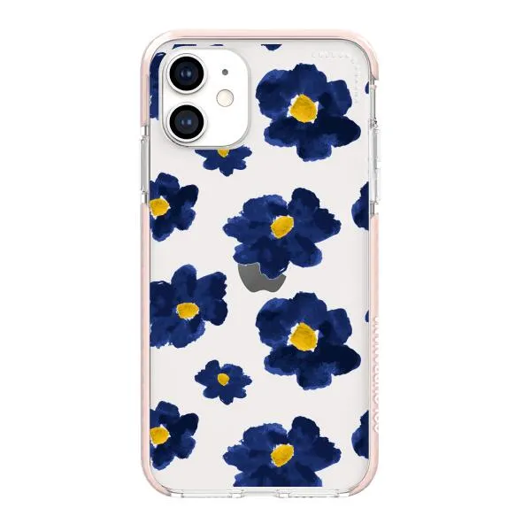 iPhone Case - Deep Blue Flowers