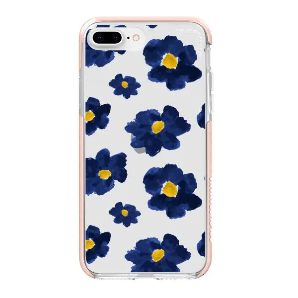 iPhone Case - Deep Blue Flowers