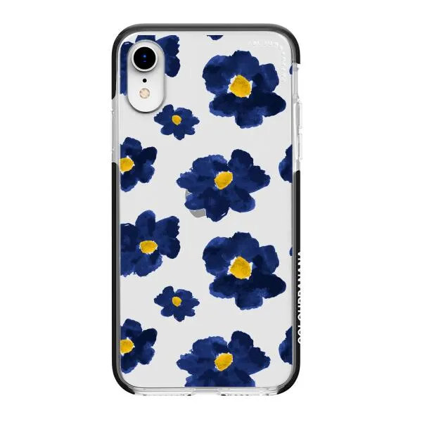iPhone Case - Deep Blue Flowers