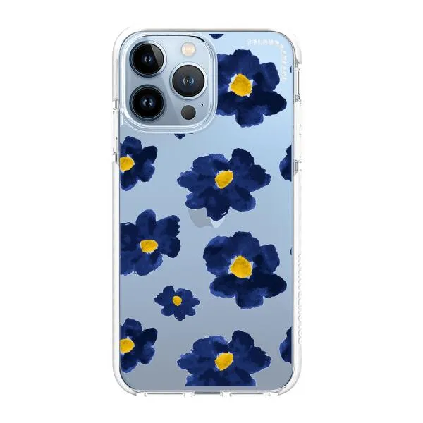 iPhone Case - Deep Blue Flowers