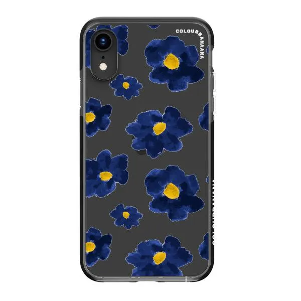 iPhone Case - Deep Blue Flowers