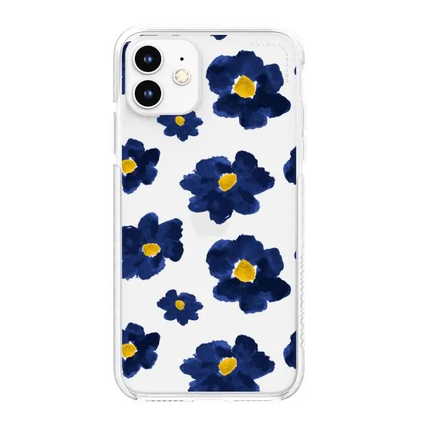 iPhone Case - Deep Blue Flowers