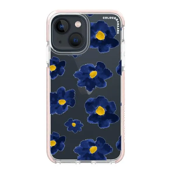 iPhone Case - Deep Blue Flowers