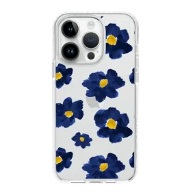 iPhone Case - Deep Blue Flowers