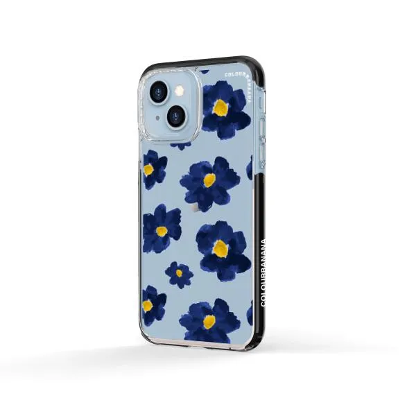 iPhone Case - Deep Blue Flowers