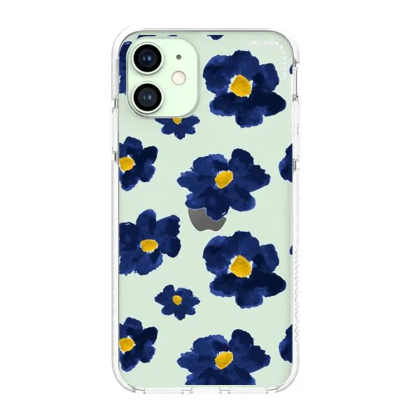 iPhone Case - Deep Blue Flowers