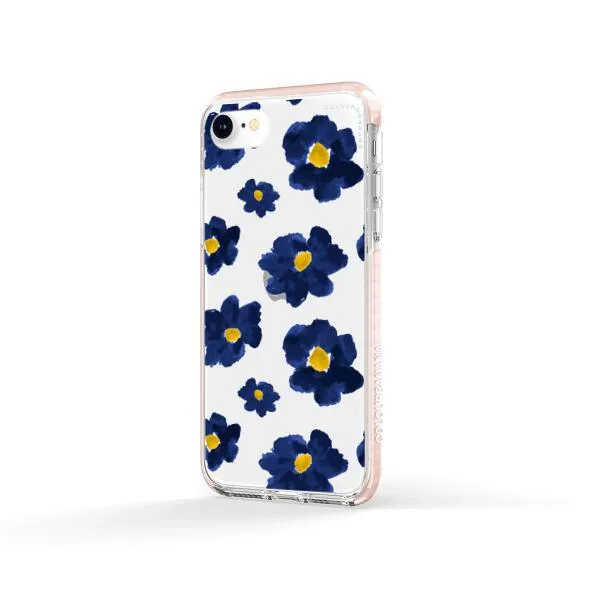 iPhone Case - Deep Blue Flowers