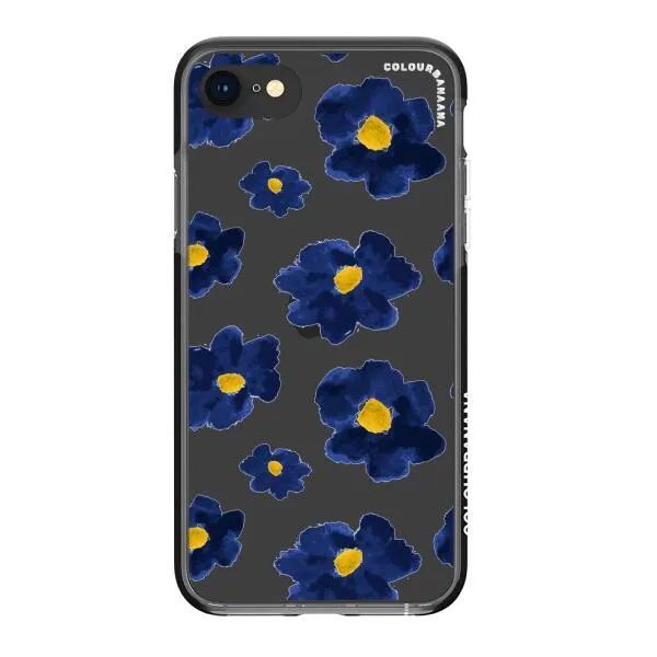 iPhone Case - Deep Blue Flowers