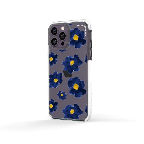 iPhone Case - Deep Blue Flowers
