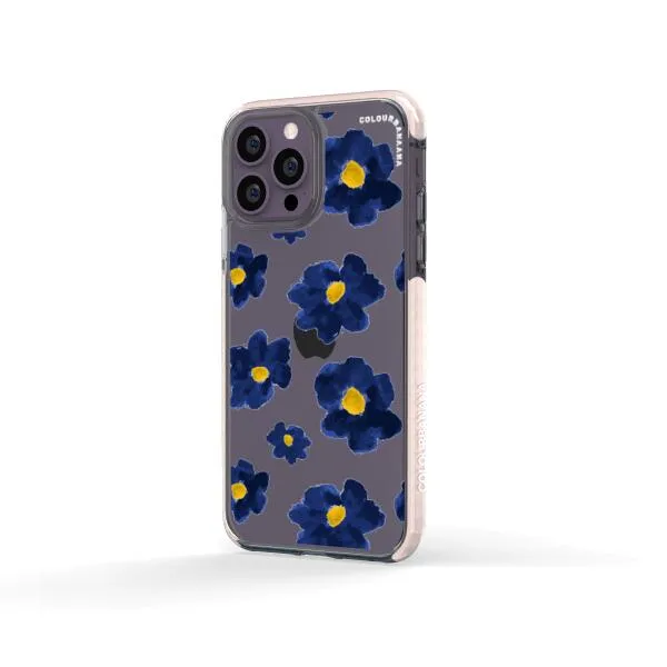 iPhone Case - Deep Blue Flowers