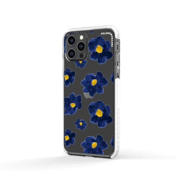 iPhone Case - Deep Blue Flowers