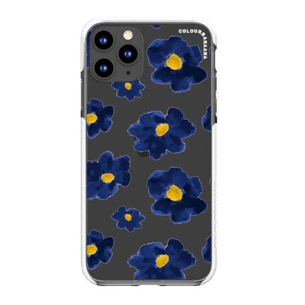 iPhone Case - Deep Blue Flowers