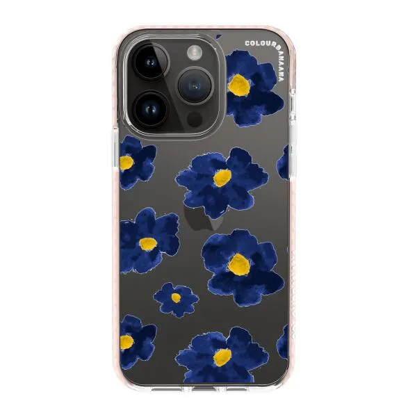 iPhone Case - Deep Blue Flowers