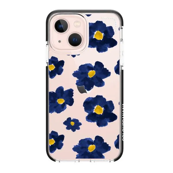 iPhone Case - Deep Blue Flowers