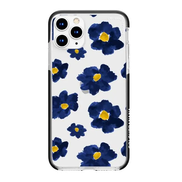 iPhone Case - Deep Blue Flowers