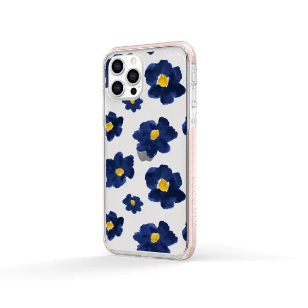 iPhone Case - Deep Blue Flowers