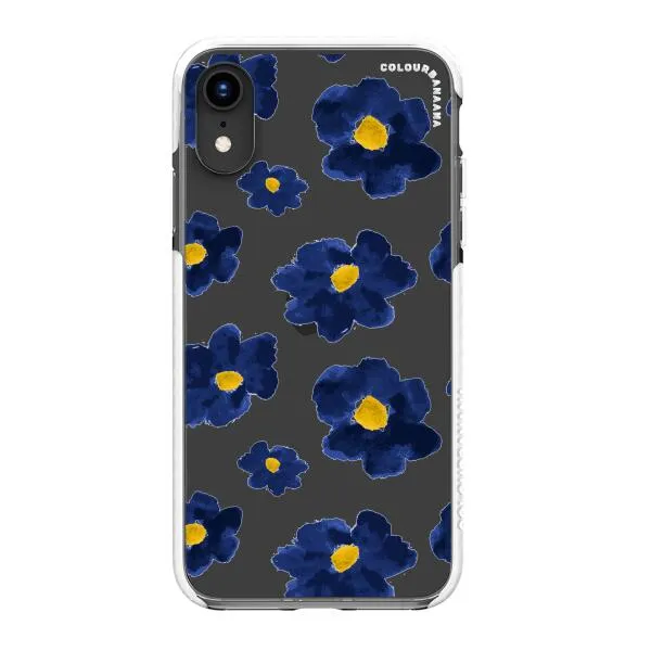 iPhone Case - Deep Blue Flowers