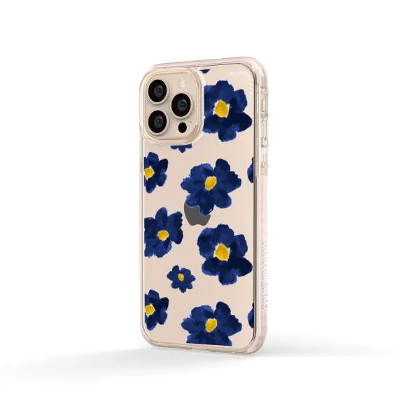 iPhone Case - Deep Blue Flowers