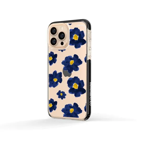 iPhone Case - Deep Blue Flowers