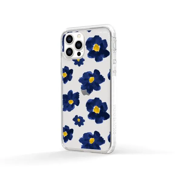 iPhone Case - Deep Blue Flowers