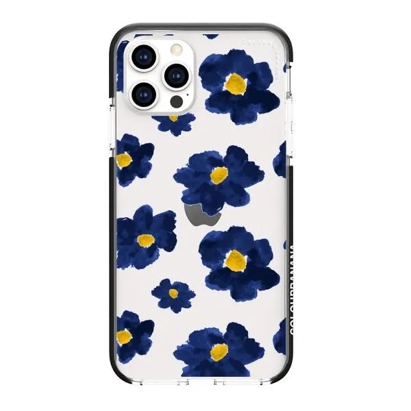 iPhone Case - Deep Blue Flowers