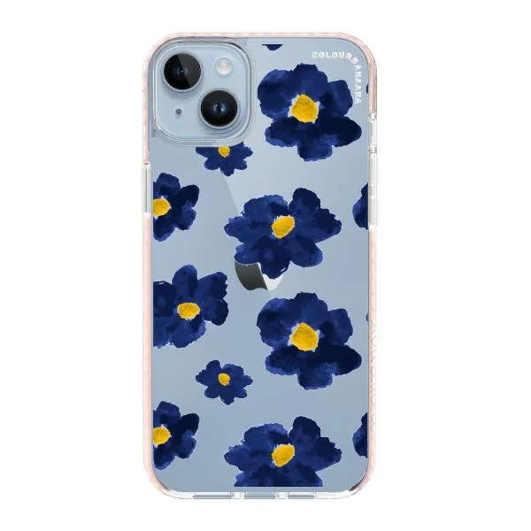 iPhone Case - Deep Blue Flowers