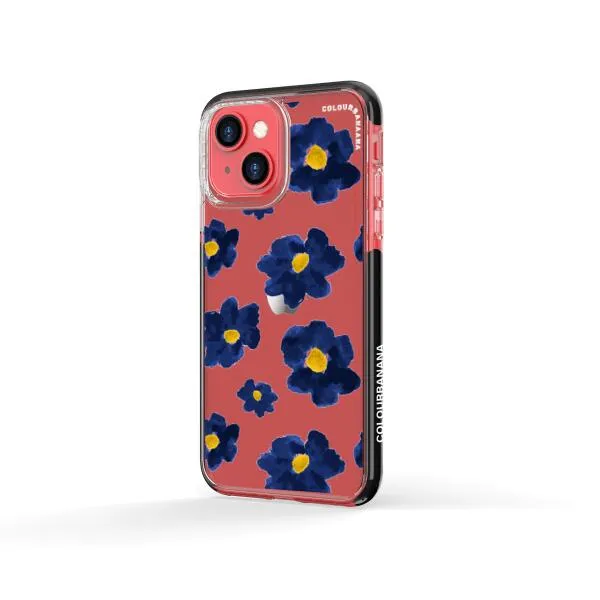 iPhone Case - Deep Blue Flowers