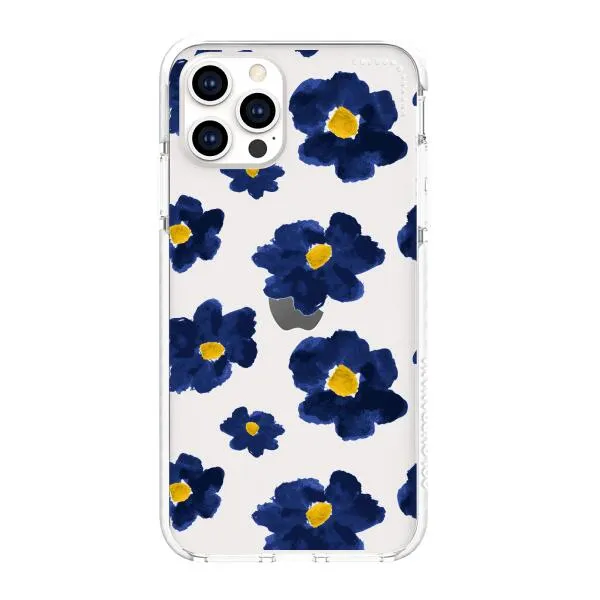 iPhone Case - Deep Blue Flowers