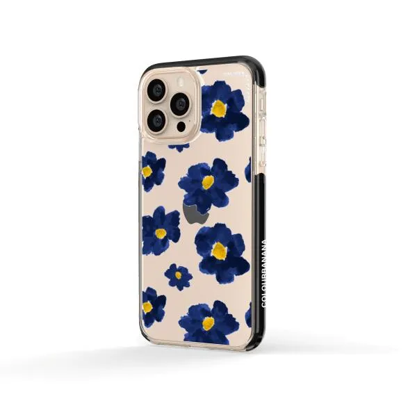 iPhone Case - Deep Blue Flowers