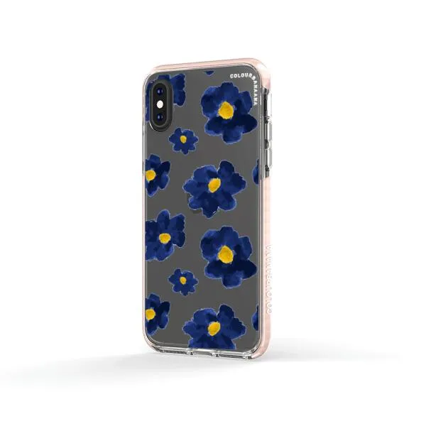 iPhone Case - Deep Blue Flowers