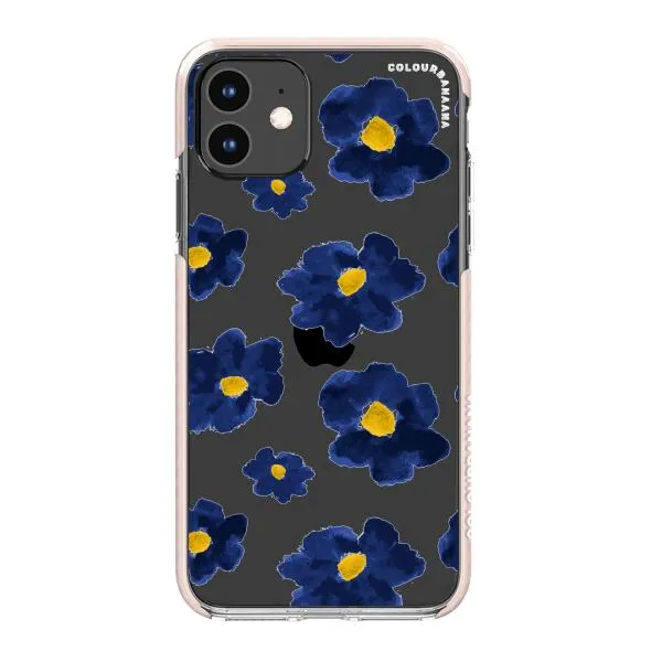 iPhone Case - Deep Blue Flowers