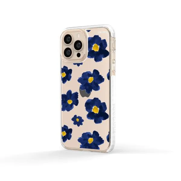 iPhone Case - Deep Blue Flowers