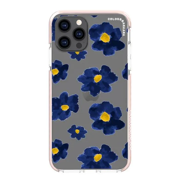 iPhone Case - Deep Blue Flowers