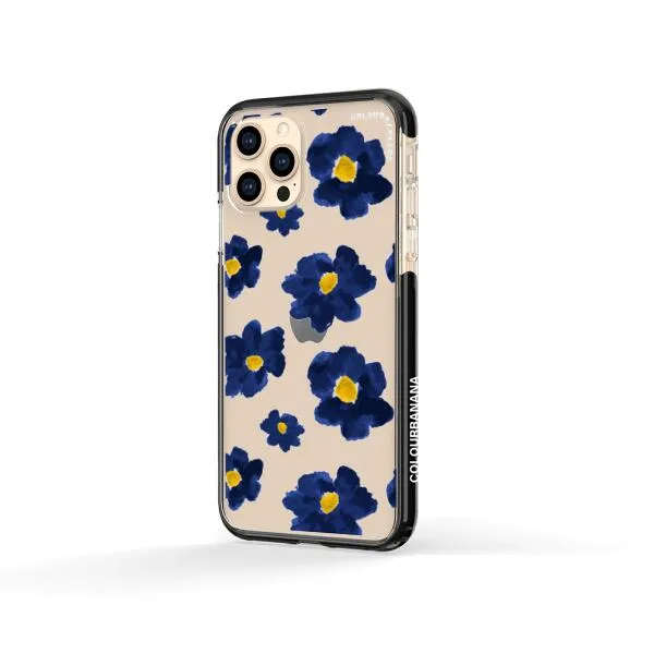 iPhone Case - Deep Blue Flowers