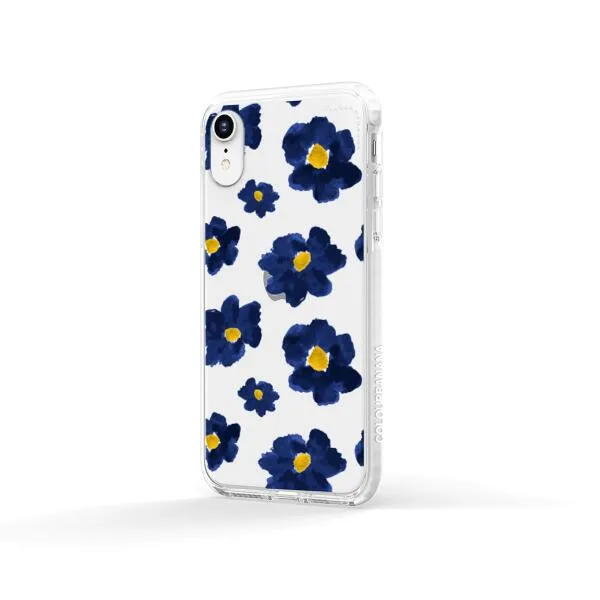 iPhone Case - Deep Blue Flowers