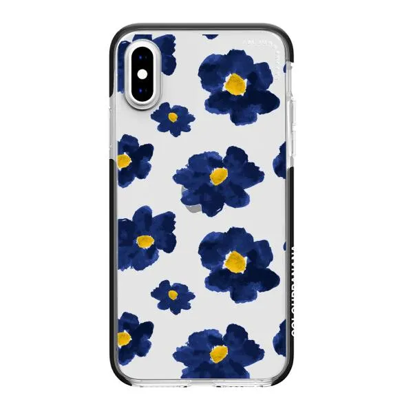 iPhone Case - Deep Blue Flowers