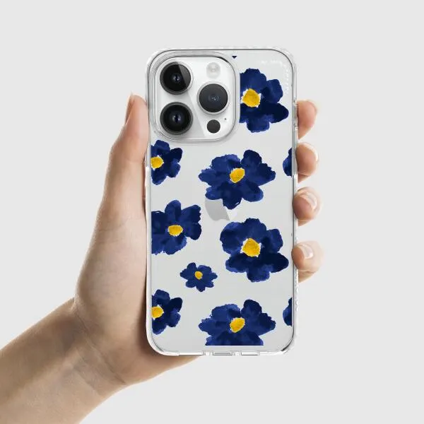 iPhone Case - Deep Blue Flowers