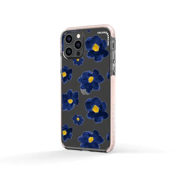 iPhone Case - Deep Blue Flowers