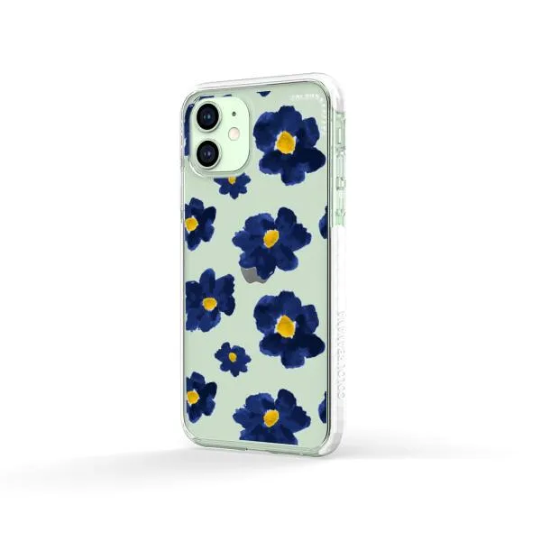 iPhone Case - Deep Blue Flowers