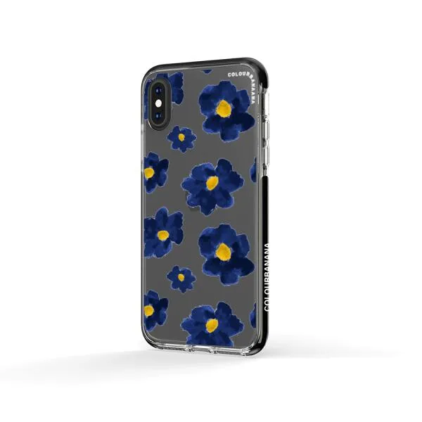 iPhone Case - Deep Blue Flowers