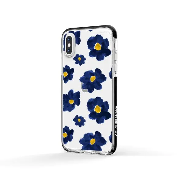 iPhone Case - Deep Blue Flowers