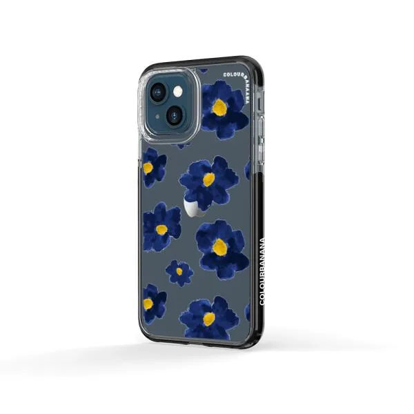 iPhone Case - Deep Blue Flowers