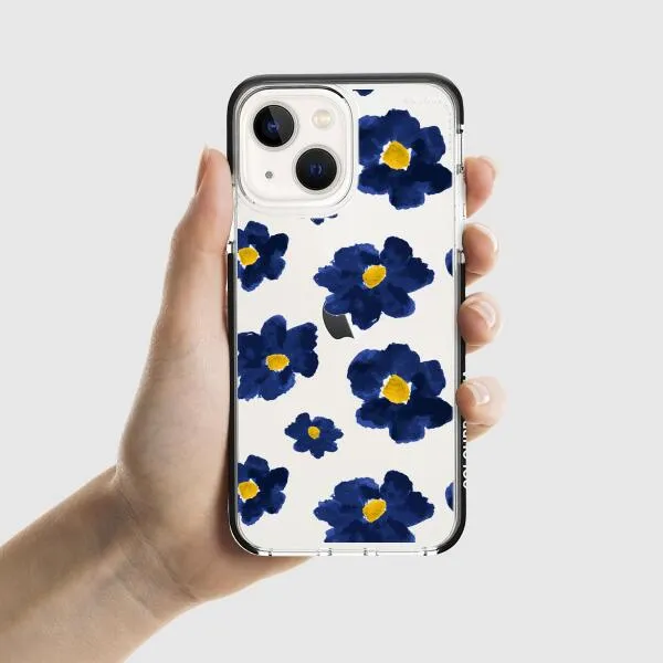 iPhone Case - Deep Blue Flowers
