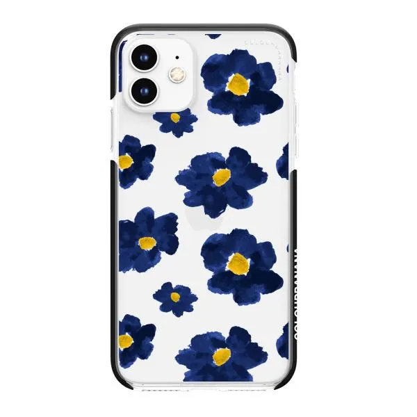 iPhone Case - Deep Blue Flowers