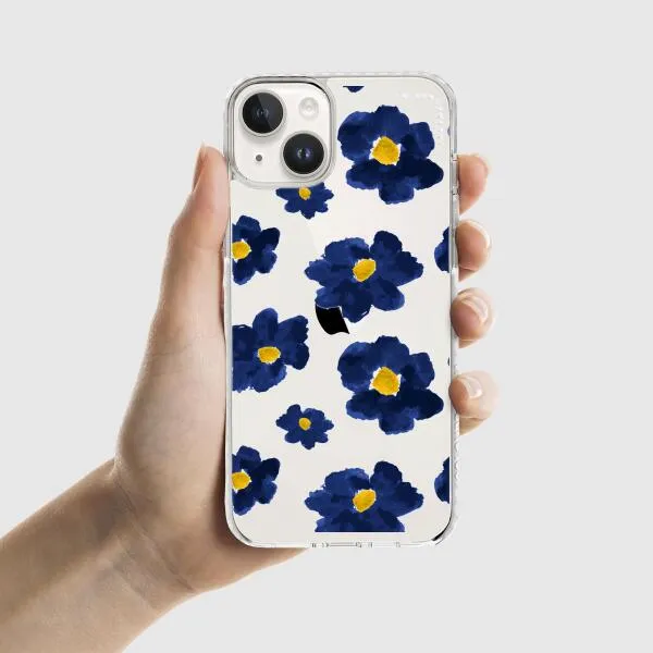 iPhone Case - Deep Blue Flowers