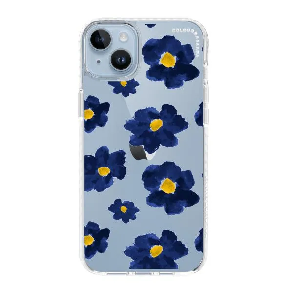 iPhone Case - Deep Blue Flowers