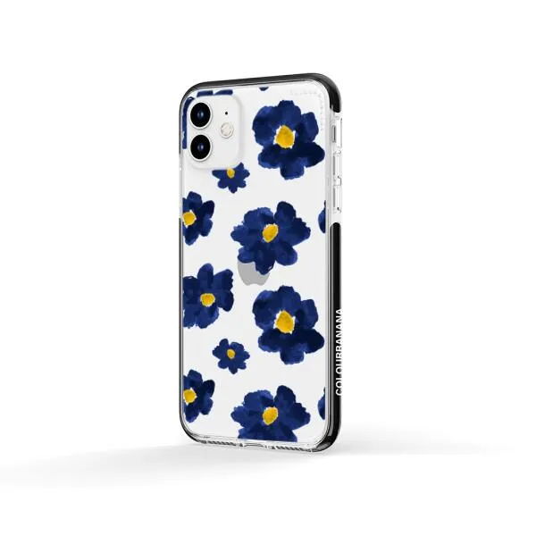 iPhone Case - Deep Blue Flowers