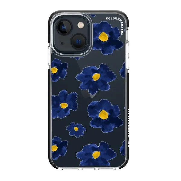 iPhone Case - Deep Blue Flowers