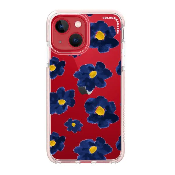 iPhone Case - Deep Blue Flowers