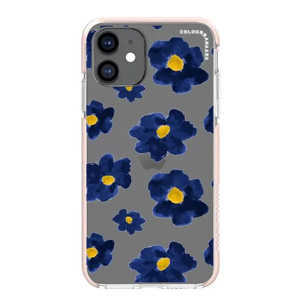 iPhone Case - Deep Blue Flowers